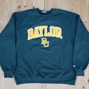 Champion Dark Green Baylor Crewneck Sweater